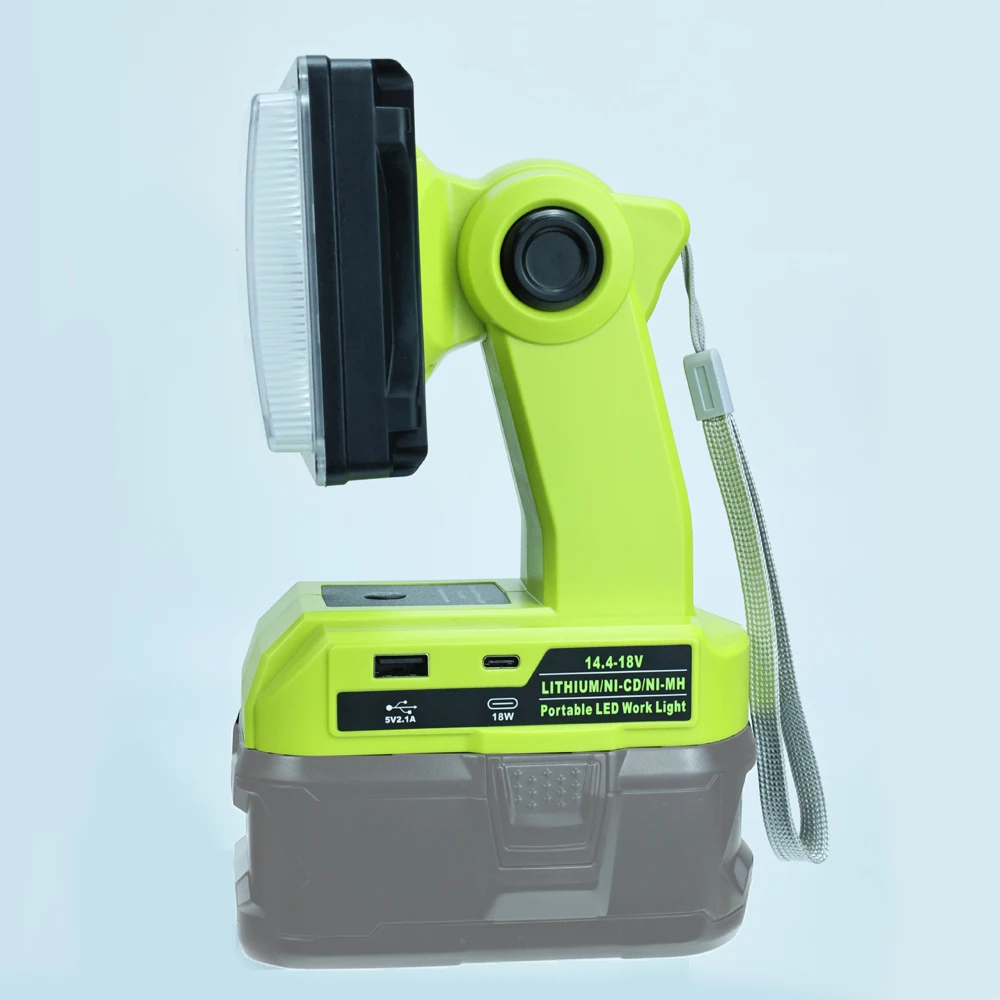 โคมไฟทำงาน LED ขนาด5นิ้ว28วัตต์2000LM เครื่องมือไฟฉายสำหรับแบตเตอรี่ Li-ION รุ่น Ryobi 14.4-18โวลต์