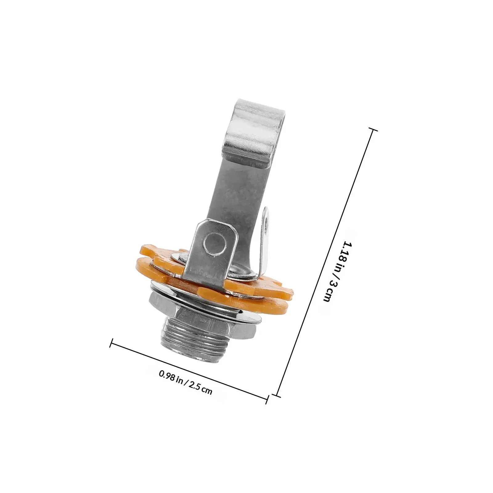 8Pcs Guitar Input Jack Socket 6.35mm Mono Panel Mount Audio Socket Female Connector for Electric Guitar Studio Recording