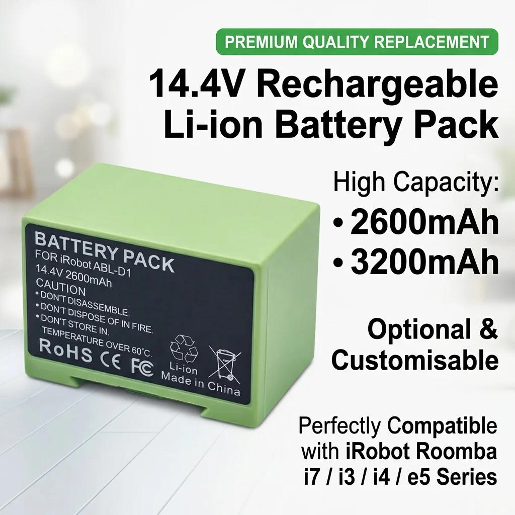 14.4V 3200mAh i7 Replacement Battery for iRobot Roomba e i Series i7+ e5 7150  i3 3150 i4 4150 i4+ 4624864 Li-ion Vacuum Battery