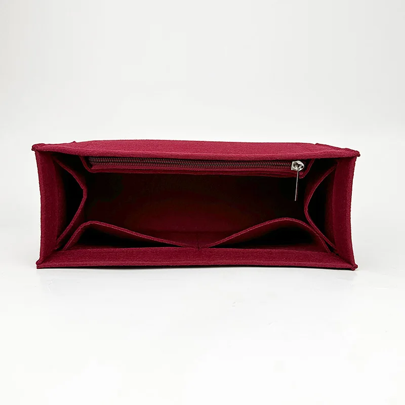 Purse Organizer Insert, Felt Bag Organizer with Zipper, Handbag & Tote Shaper, For Petit Palais