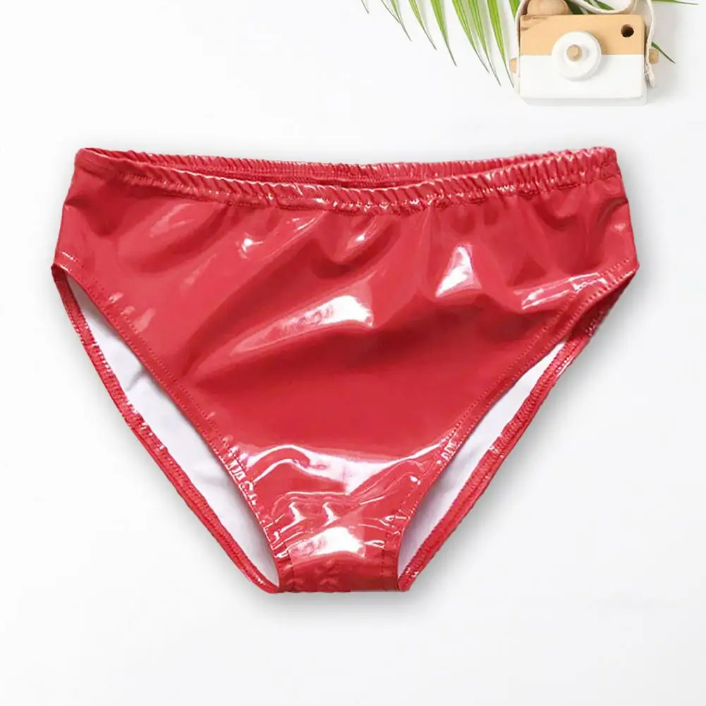 Sexy Bright Mirror Paint Lady Briefs High Waist Women Underpants Wrapped Hip Women Panties Glossy Surface Panties Underwear