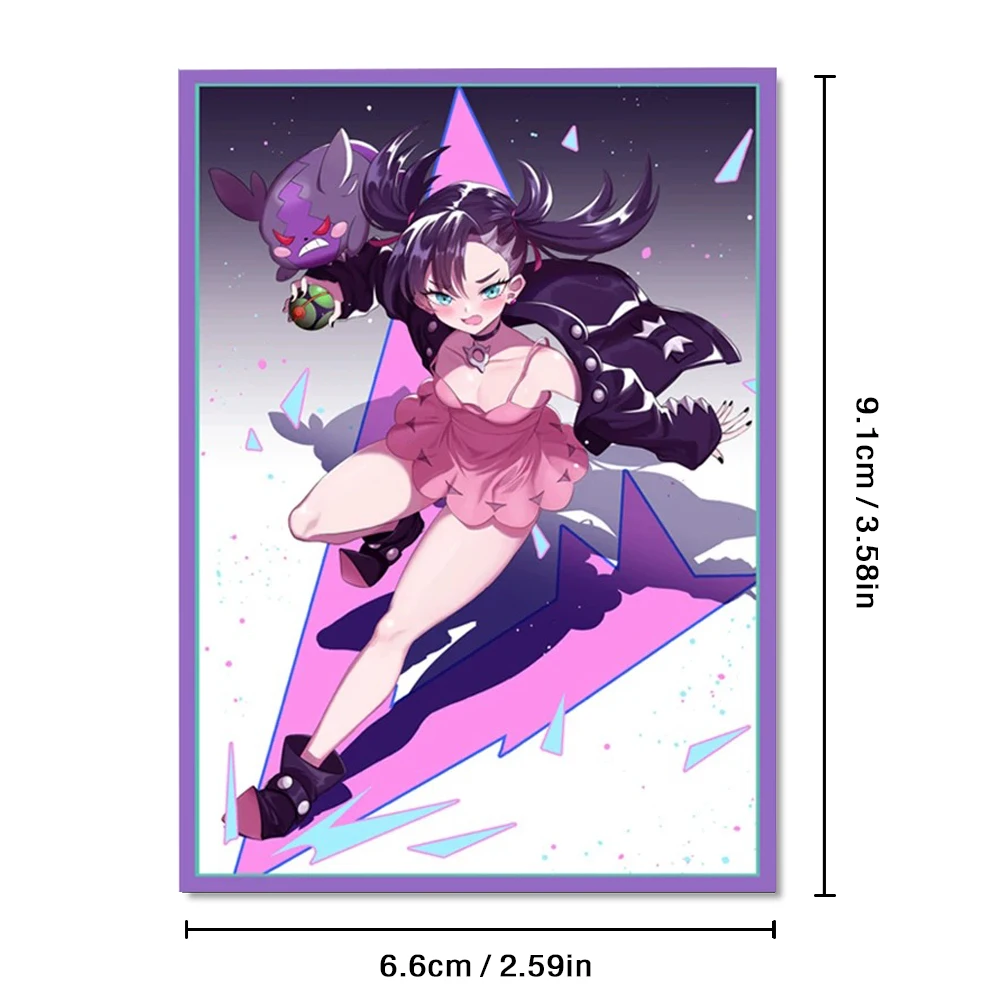 66*91mm Laser Cartoon Card Sleeves Protector for PTCG 50PCS Board Game Card Outer Card Protectors