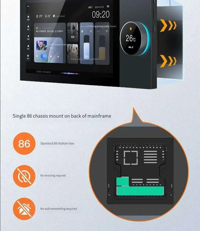 Smartier 8-дюймовый многофункциональный интеллектуальный центр управления Tuya, большая сцена высокой четкости со встроенным шлюзом Zigbee Ble