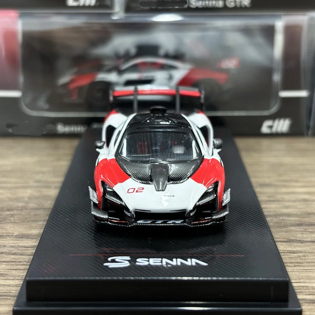 cmモデル-1-64-セナ-gtr-レッドホワイトカラー-ダイキャストモデルカー
