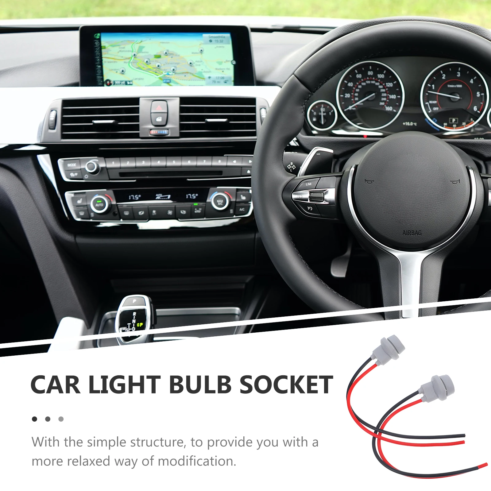 

2pcs Instrument Lamp Holder Car Light Bulb Auto Indicator Socket Plug Brake Lamp Adapter Side Marker Socket Holder T10 Bulb