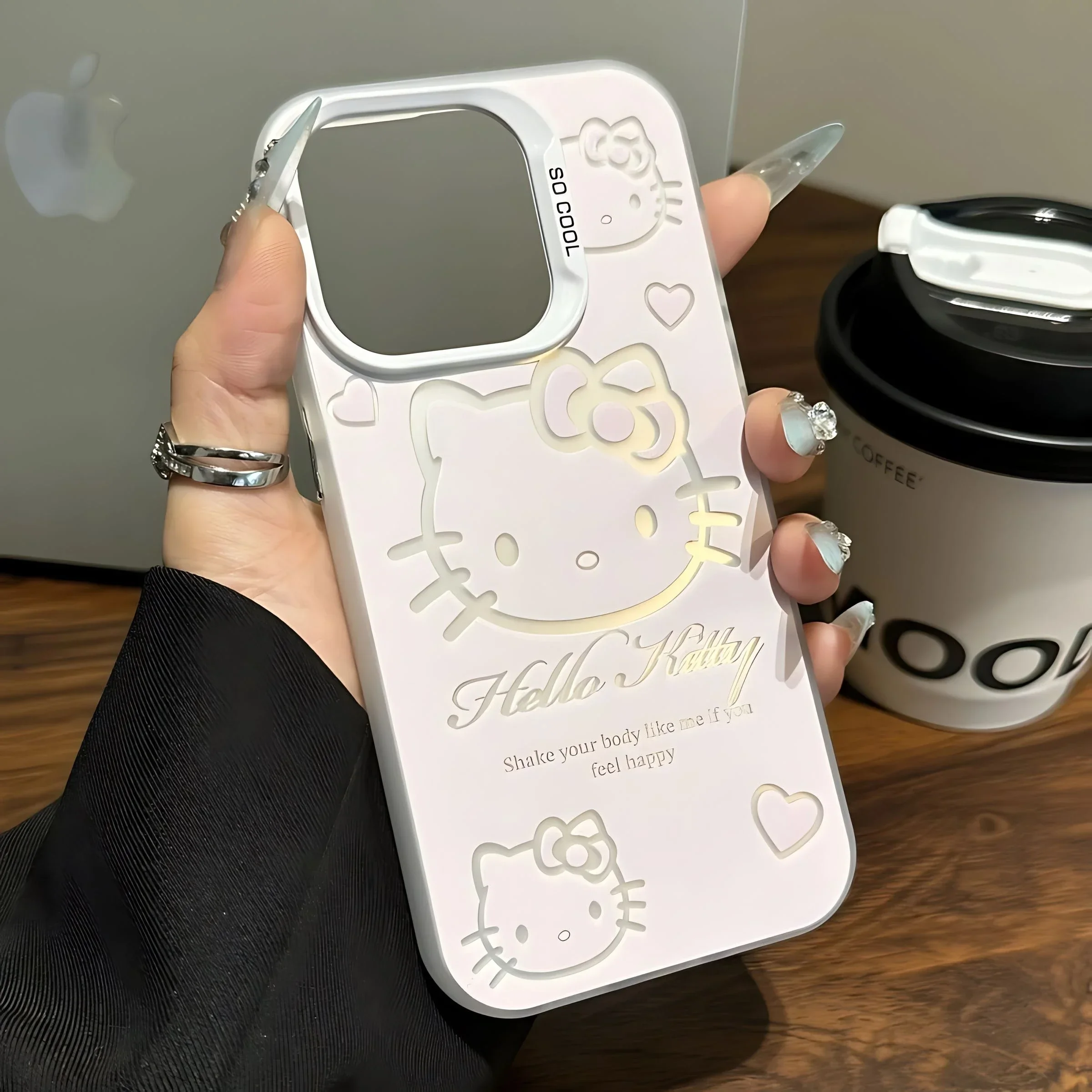 Funda de teléfono rosa de Hello Kitty con soporte, carcasa de lujo a prueba de golpes para iPhone 16, 15, 14, 13, 12, 11 Pro Max, X, XR, XSMAX, 8, 7