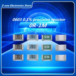 0603 résistances de haute précision 0.1% 0.001 25PPM 0R 1R 2.2R 3R3 4.7R 10R 22R 100R 220R 47R 1K 2.2K 10K 100K 470K 330K 680K 1M Ohm