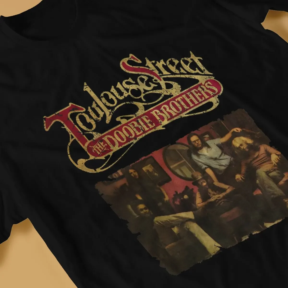 The Doobie Brothers Toulouse Street Men's T Shirts The Doobie Brothers Vintage Tees Short Sleeve T-Shirts Cotton image 4