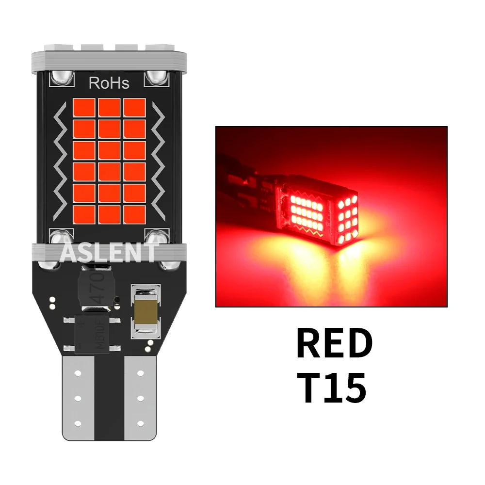 4x T15 W16W 921 912 T16 902 LED 2016 48smd Bulbs High Power Super Bright Replace for Car Reversing Light White Canbus Amber Red