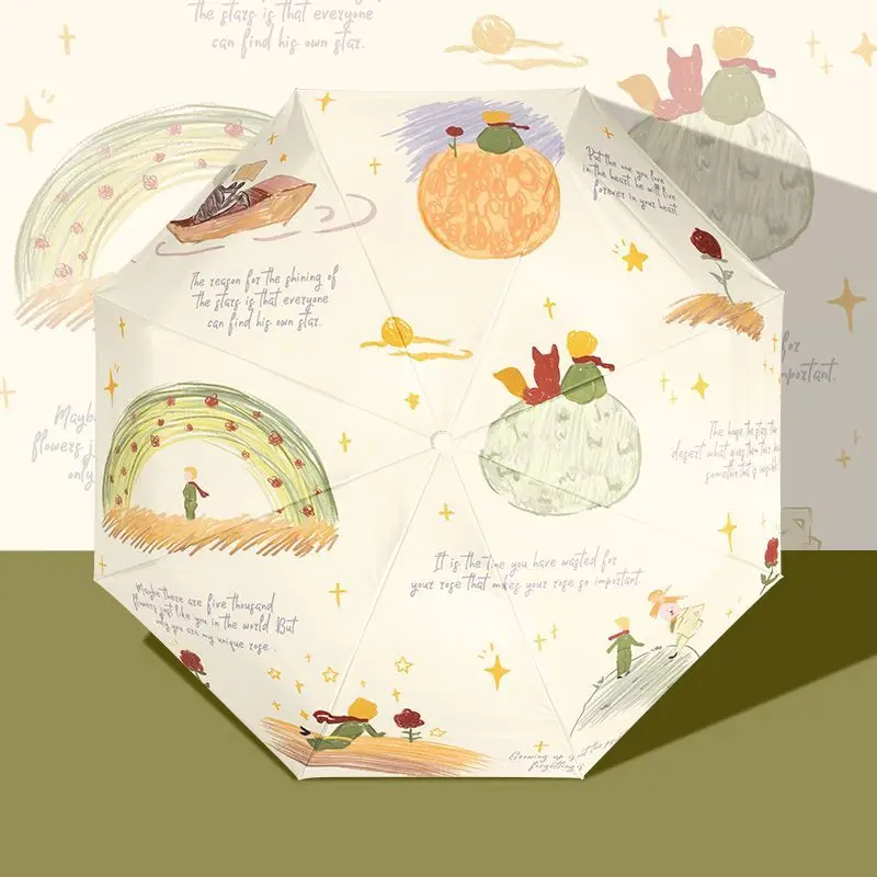 

Зонт Rose Prince: солнцезащитный крем, защита от ультрафиолета, складной солнцезащитный козырек, автоматический, тройной, восемь стран, двойного назначения для солнечных и дождливых дней