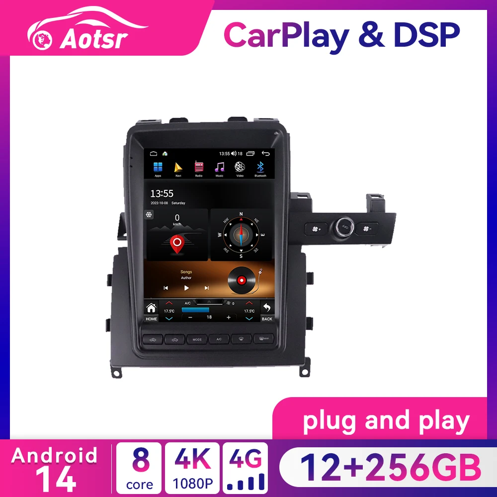 10.4 inches Android 15.0 Car Radio Player GPS Navi for Nissan GTR 2007 - 2017  Auto Stereo Multimedia carplay 4G SIM Head Unit