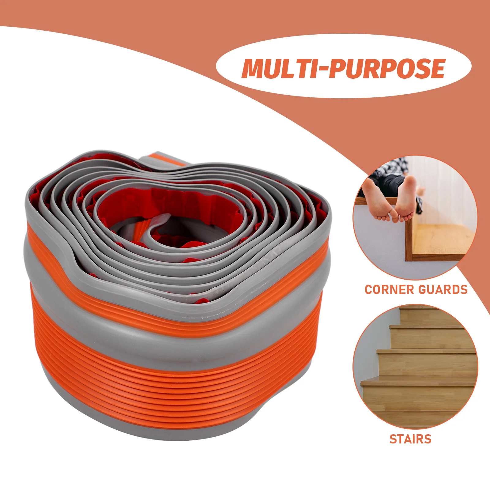 

PVC Anti-slip 2M Stair Nosing Trim Moldings Step Edging Protectors Tapes Floor Outdoor Step Tapes Edging