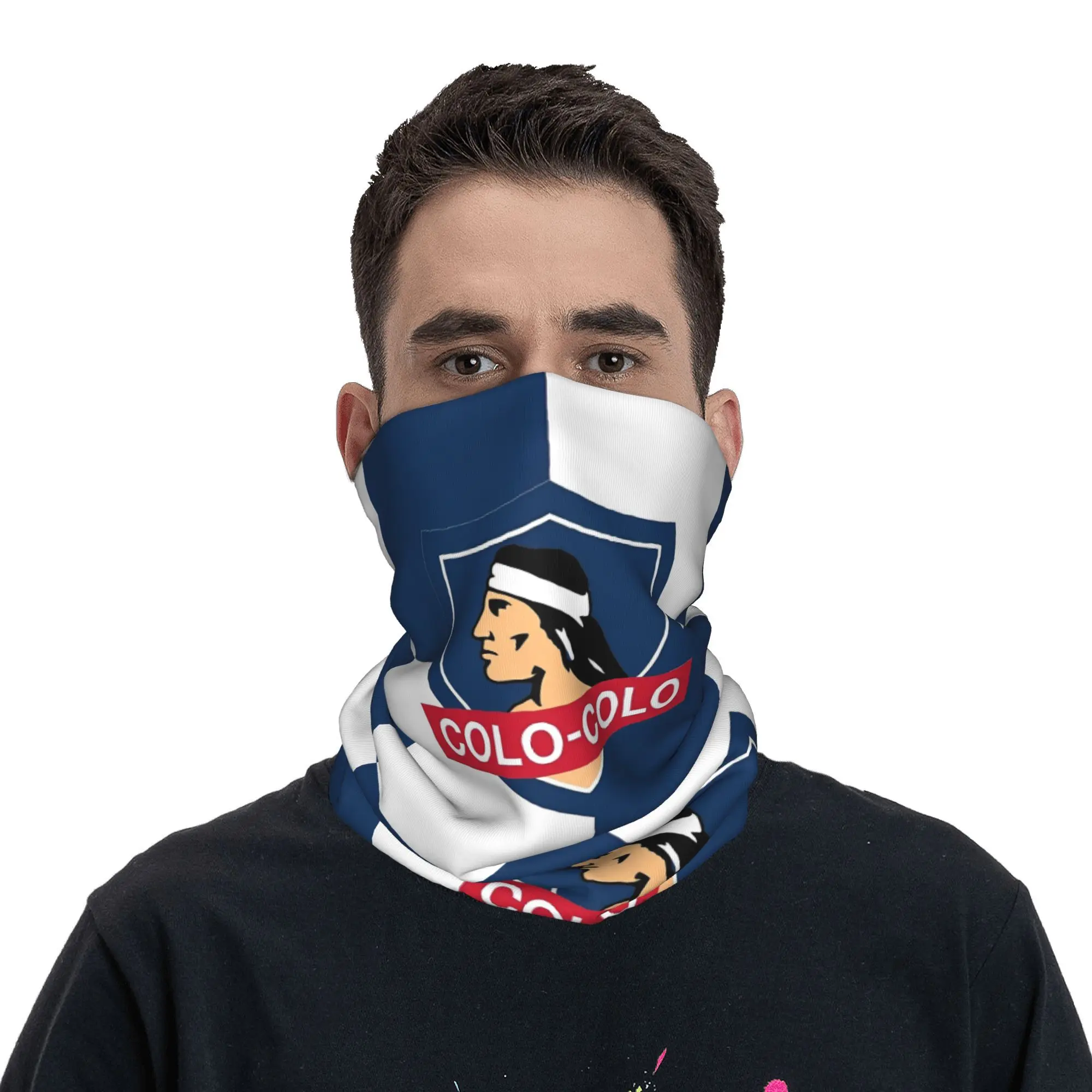 Social Y Deportivo Colo-Colo Football Chile Bandana Neck Cover Print  Balaclavas Magic Scarf Warm Headband Hiking Adult Washable