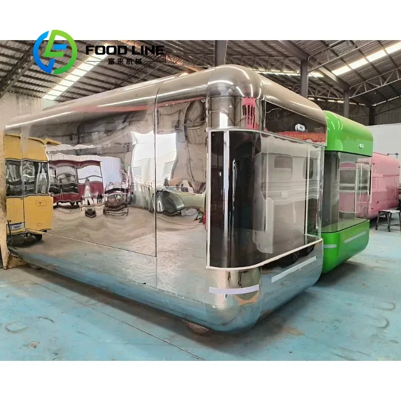 Customized China Factory Mini Steel Container Fast Food Coffee Bar Modern Mobile Kiosk for Outdoor Home Mall Hotel Catering