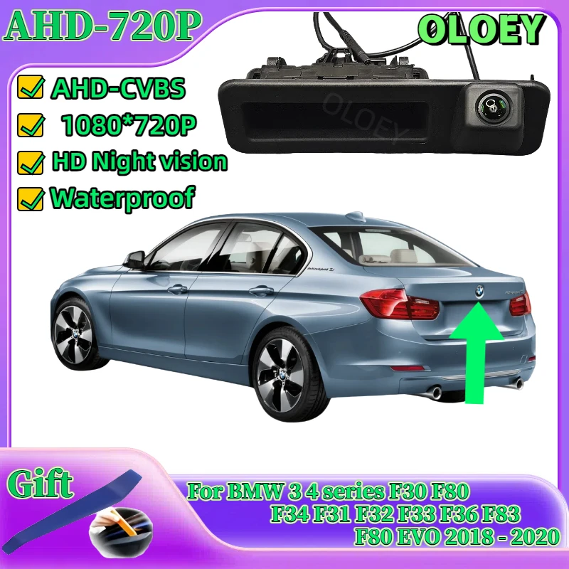 バックアップリアカメラ-bmw-3-4-シリーズ-f30-f80-f34-f31-f32-f33-f36-f83-f80-evo-2018-2020-駐車トランクハンドル逆転カメラ