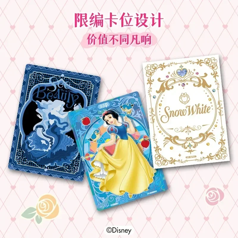 Card Fun New Disney Princess Card Magic Fairy Tale Series Cards Cinderella Snow White Cartoon Character Collection Card Toy Gift