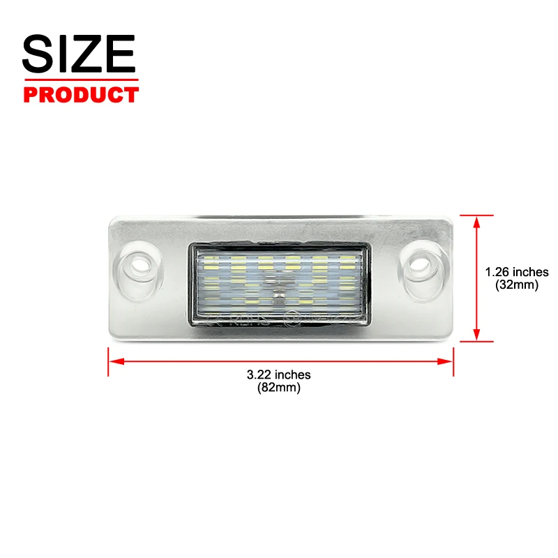 2Pcs LED License Plate Light For Audi A3 8L S3 A4 B5 S4 S5 B5 Rerplace OEM 8D9943021 view 3