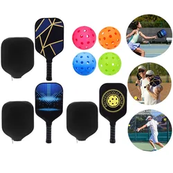 Pickleball Paddles Lightweight Pickleball Set With Portable Carry Zipper Bag 4 Ball Carbon Fiber Cricket Indoor Outdoor Exercise