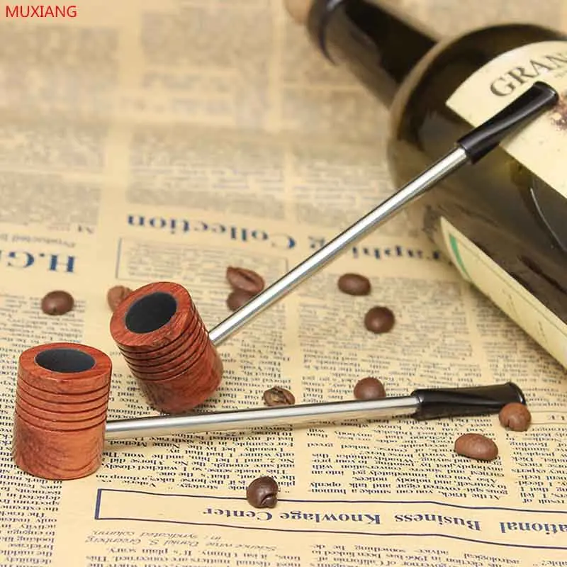 

RU-MUXIANG Mini Pipe Popeye Small Tobacco Pipes Men Wooden Portable Pipe Beginner Pipe New Year With No Filter Grandpa's Gift