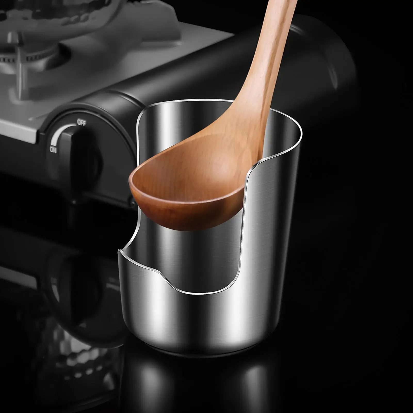 Stainless Steel Lid and Utensil Holder Multipurpose Kitchen Organizer for Ladles Cutting Boards Spoons Ladles Cutting