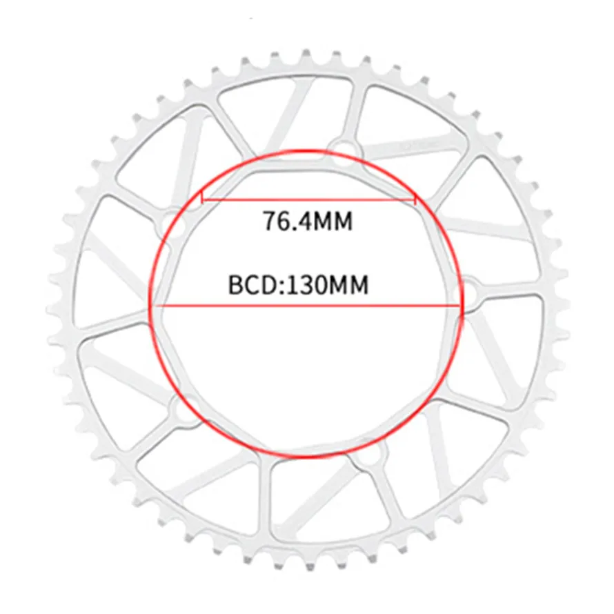 Litepro 46 48 50 52 54 56 58T Narrow Wide Teeth Chainring Folding Bicycle BCD 130MM Sprocket Chainwheel