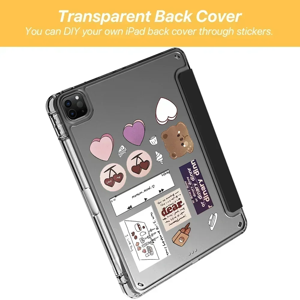 Hülle für iPad 7. 8. 9. 10,2 Abdeckung transparent mit Stift halter Tablet Hülle für iPad Air 4 5 10,9 5. 6. 9,7 Pro 12,9 Funda