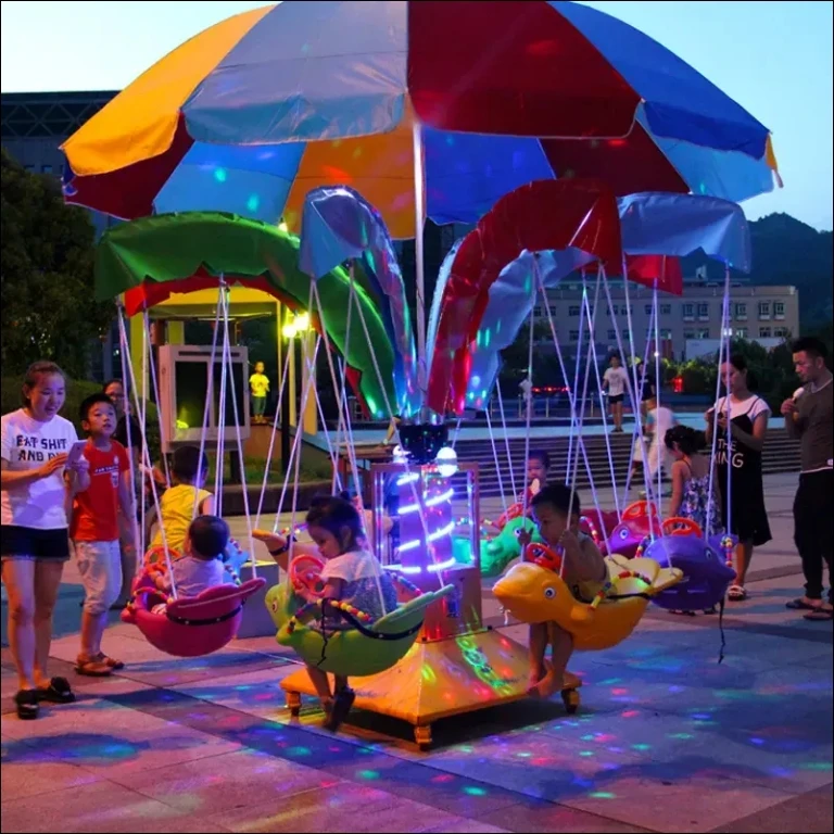 Playground Merry Go Round Carousel Ride Kids Rotating Flying Chair Large Outdoor Entertainment Equipment