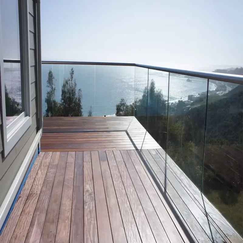 Stairs Post System Railing Stainless Steel Posts and Tempered Glass Railing Balustrade Glass Post Balcony Glass Railing