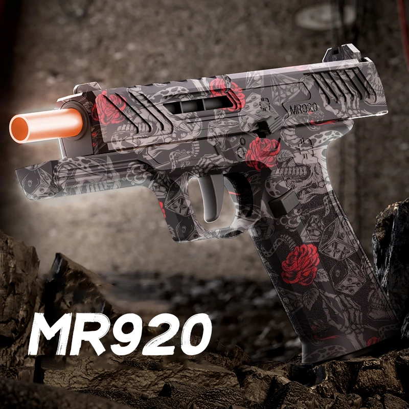 MR920 Nieuw speelgoedpistool Soft Bullet Gun-pistool [verbeterde versie van het doorlopende haar] Leeg hangend, doorlopend haar
