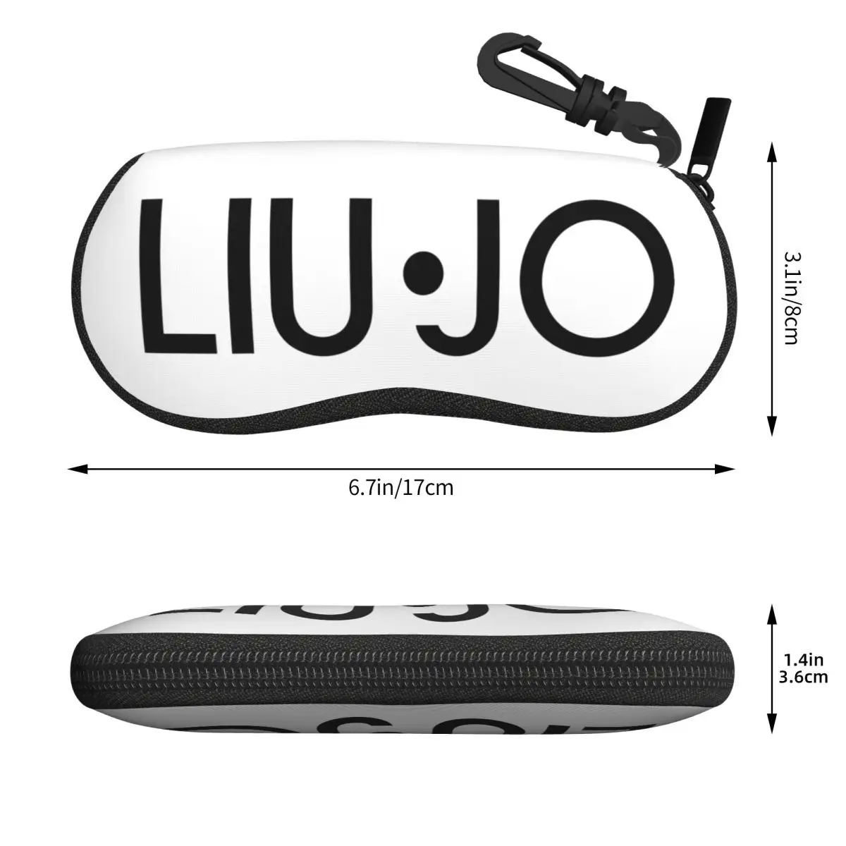 Custom Liu Jos Logo Sunglasses Soft Case Neoprene Zipper Shell Eyeglass Case Protective Box For Glasses