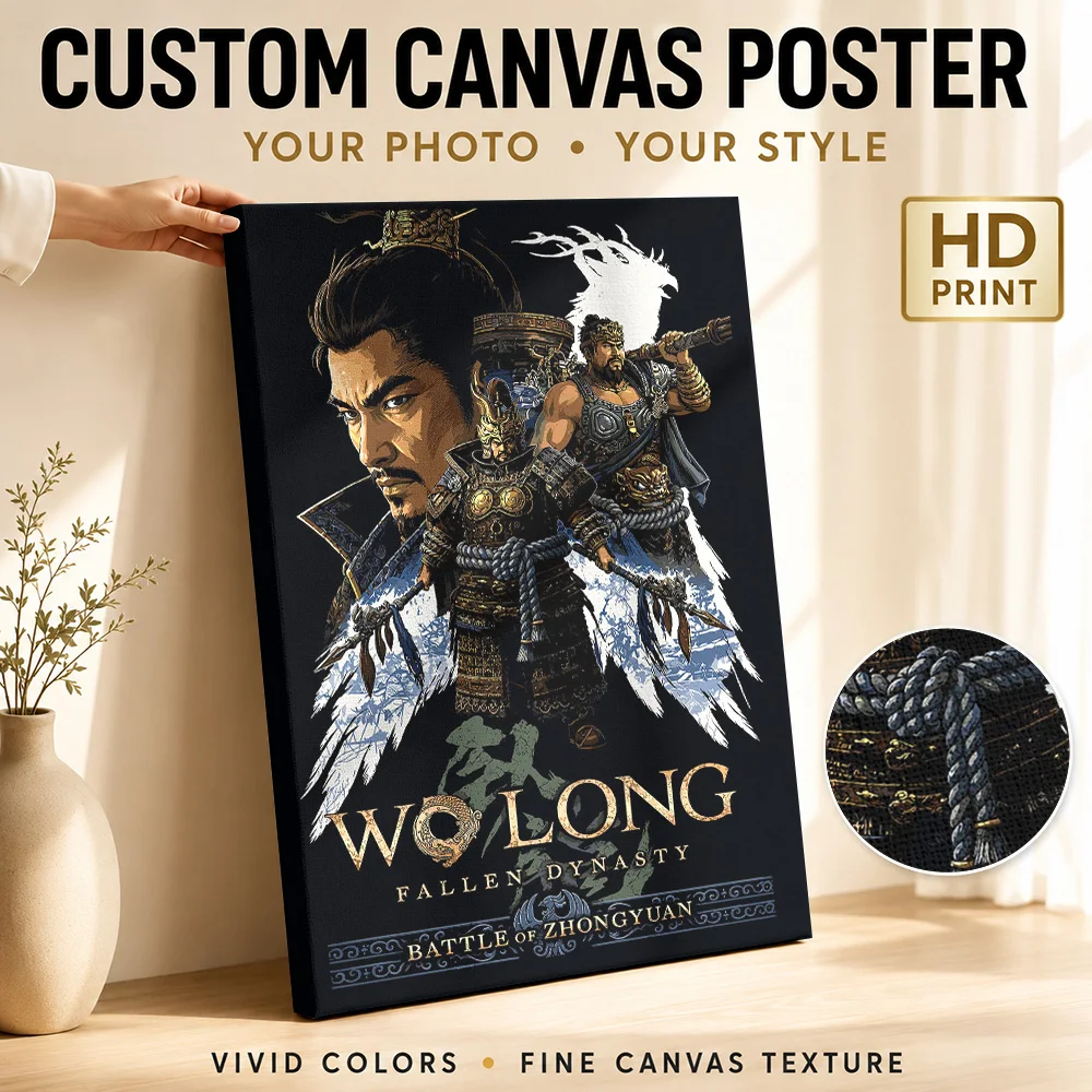 Wo Long Fallen Dynasty Canvas Print Poster Personalized Photo Modern Aesthetic Wall Art for Office Hallway Decor Ready to Hang