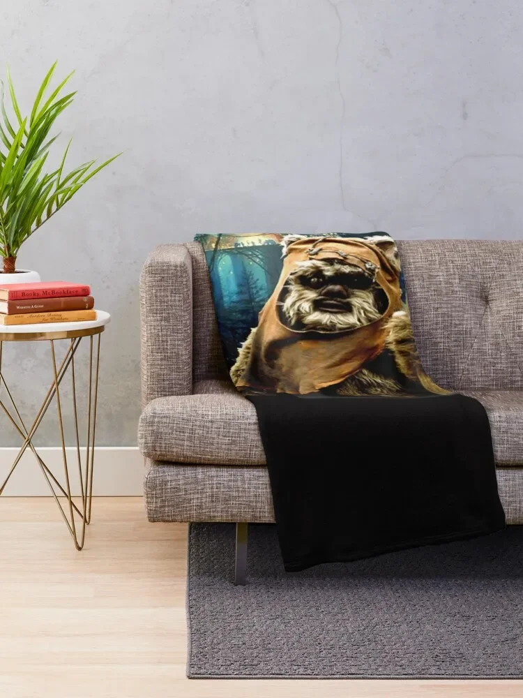 Tree Village Wicket Ewok Graphic Throw Blanket Retros Polar Decorative Beds Luxury Brand Blankets