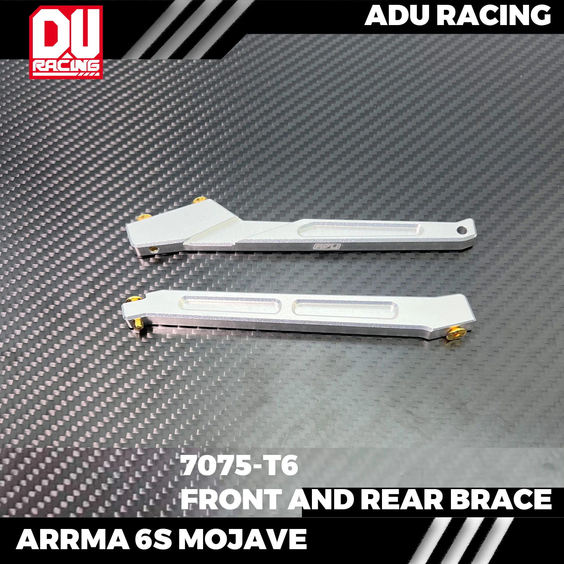 FRONT REAR CENTER  CHASSIS BRACE CNC 7075-T6 ALUMINUM FOR ARRMA 6S MOJAVE TALION