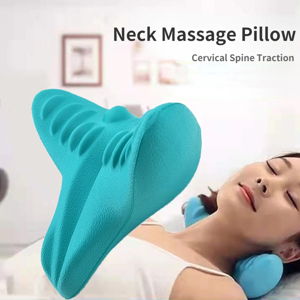 Neck Shoulder Relaxer Portable Cervical Traction Device Neck Stretcher Neck Posture Corrector Pillow Cervical Spine Alignment