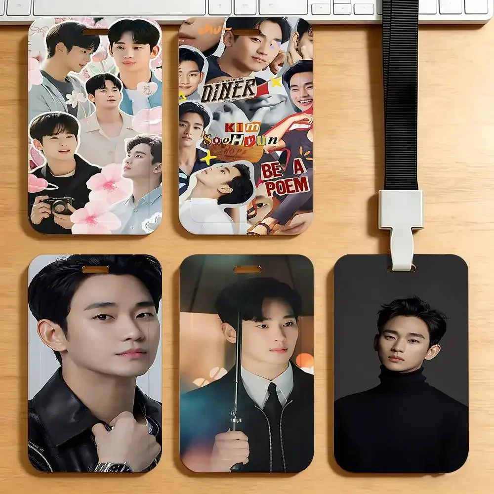 Actor K-Kims-Soos-H-Hyuns Lanyard Style ID Holder Access Card Sleeve Keychain Work Badge Clip Neck Lanyard For Office