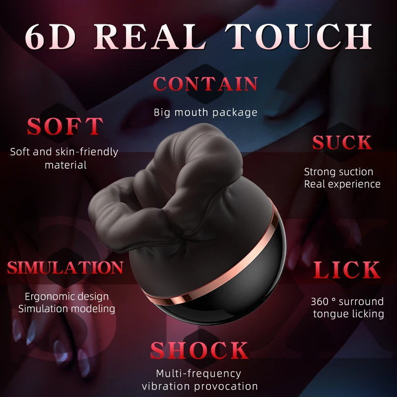 Rose Licking Tongue Vibrator Female Sucking Nipple Clitoris Stimulator Vagina G Spot Vibradores Massager Adult Sex Toy For Women