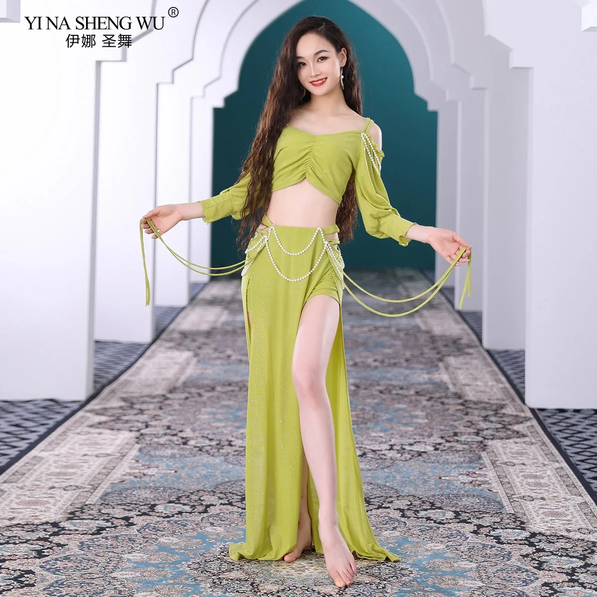 Belly Dance Practice Clothes Set Oriental Dance Practice Clothes Sexy Suit Long Skirt Female Professional Performance Suit New