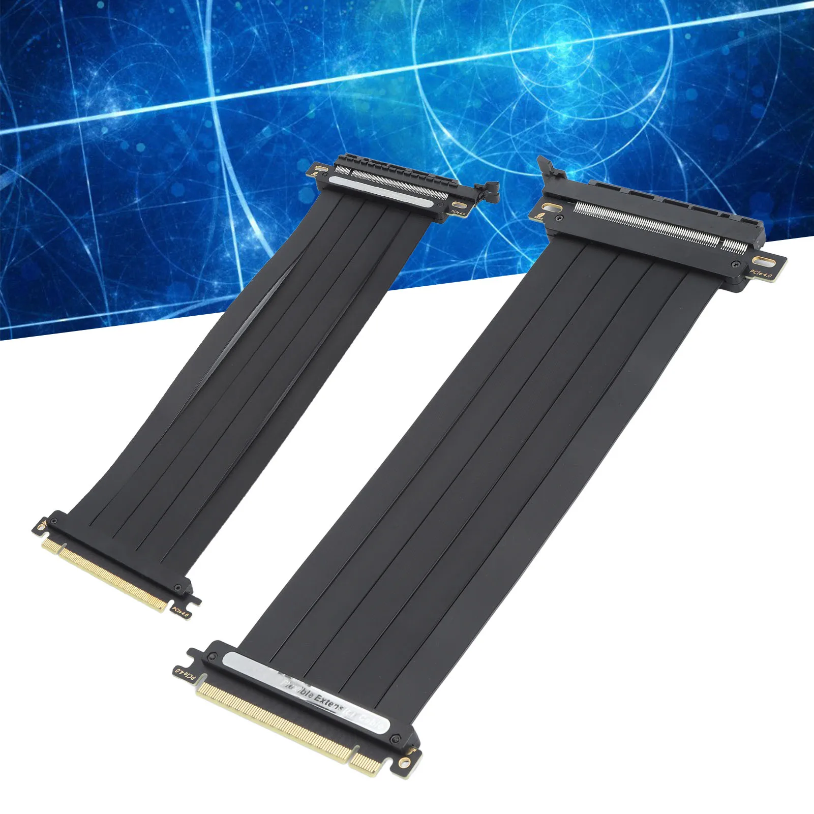 

GPU Riser Cable 12V Power Supply 64GBS Segmented Design PCIe 4.0 X16 GPU Riser Cable 180 Degree for RTX4090 for Z690 Chipsets