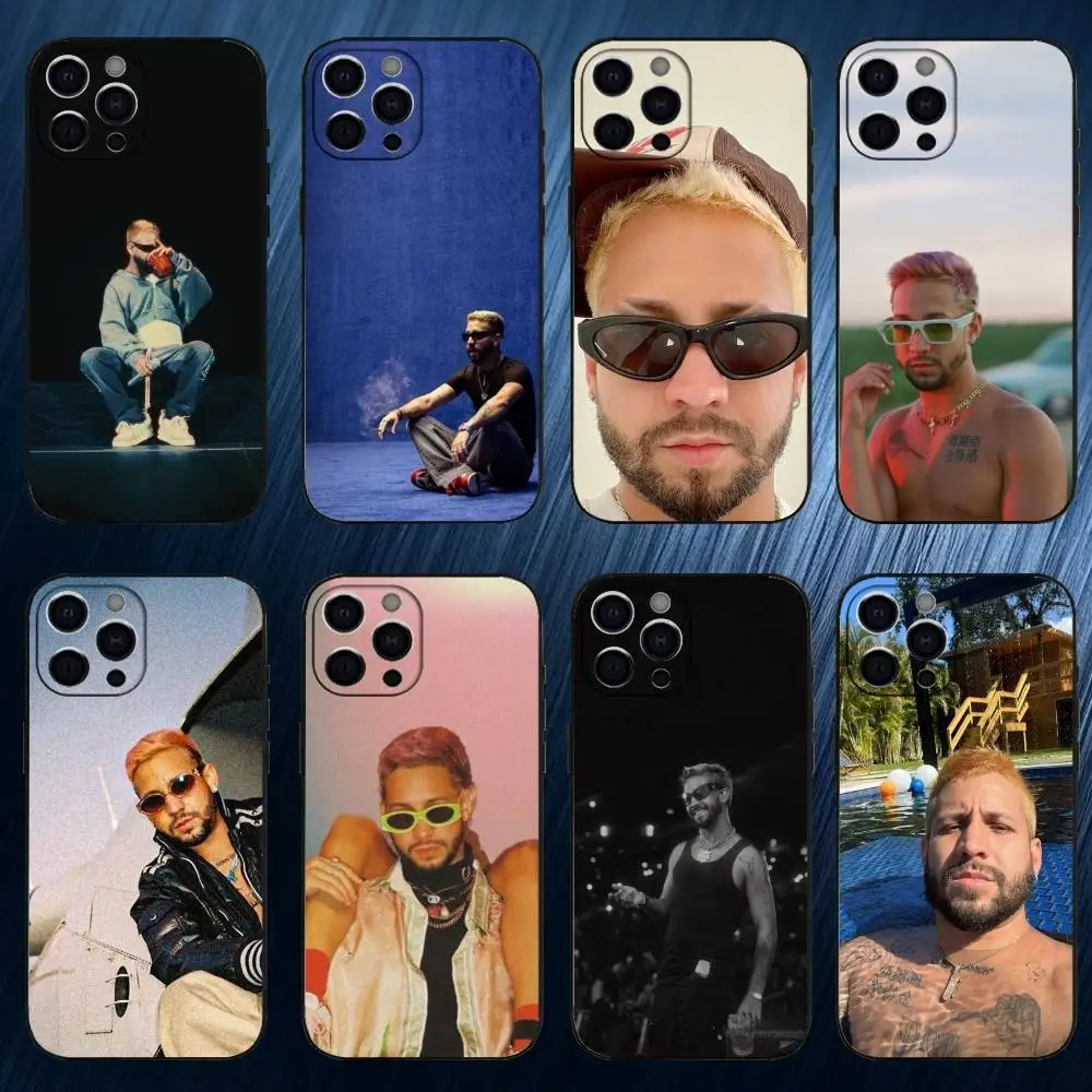 

M-MoraS Singer E-Estrella COOL Phone Case For iPhone 17,16,15,14,13,12,11 Plus,Pro Max, Black Silicone Cover