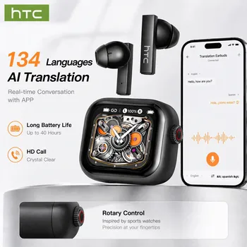 [Ultra HD Screen] HTC NE40 Earphones Bluetooth V6 TWS Sports Wireless Headphones AI…