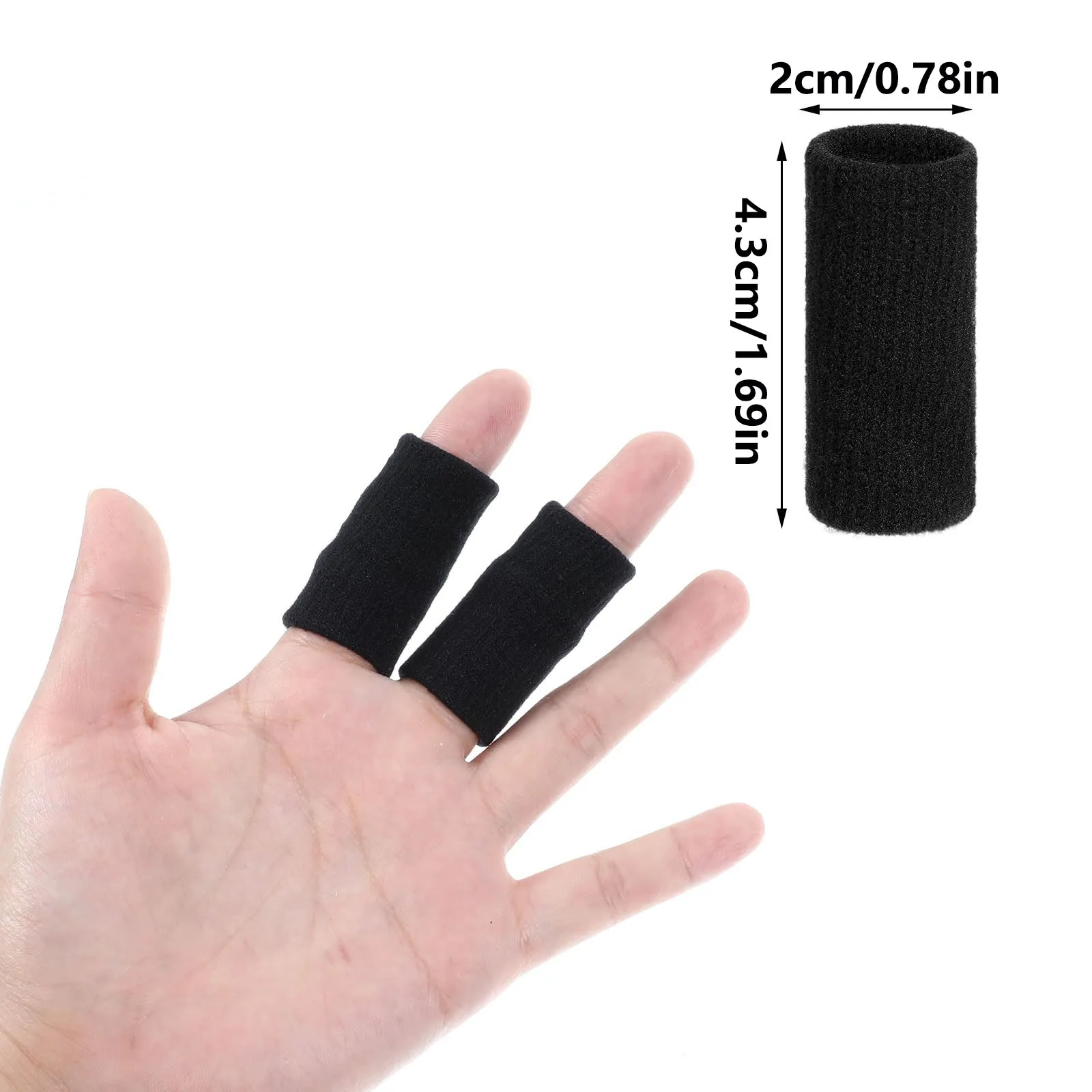 10PCS Finger Protection Arthritis Support Thumb Brace Protector Finger Guard Fitness Sport Basketball Gym Elastic Finger Sleeves