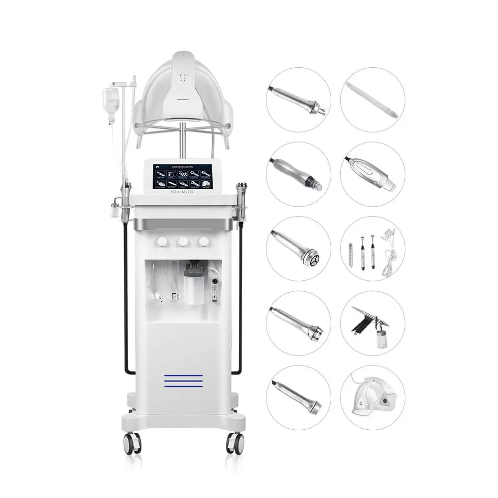 Professional 10 In 1 Aqua Peeling Water Oxygen Skin Care Deep Cleaning Oxygen Jet Hydrodermabrasion Bubble Facial Machine