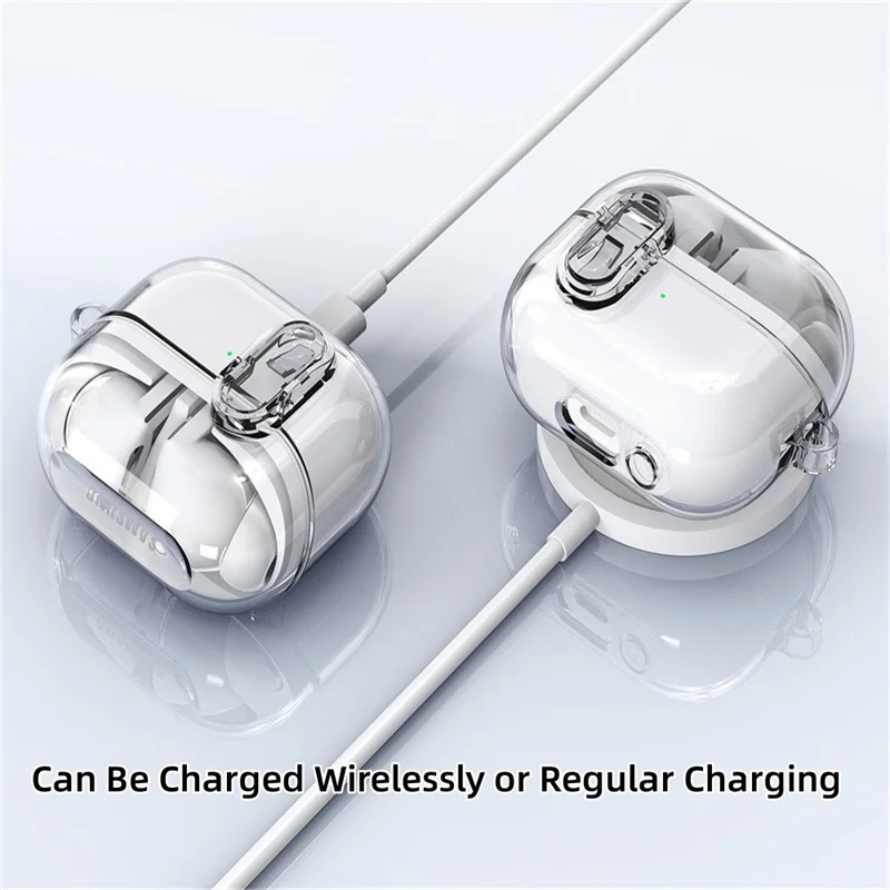 Earphone Case for Samsung Galaxy Buds 3 and 3 Pro Headphone Protective Cover Soft TPU Shockproof Protector Sleeve With Hook