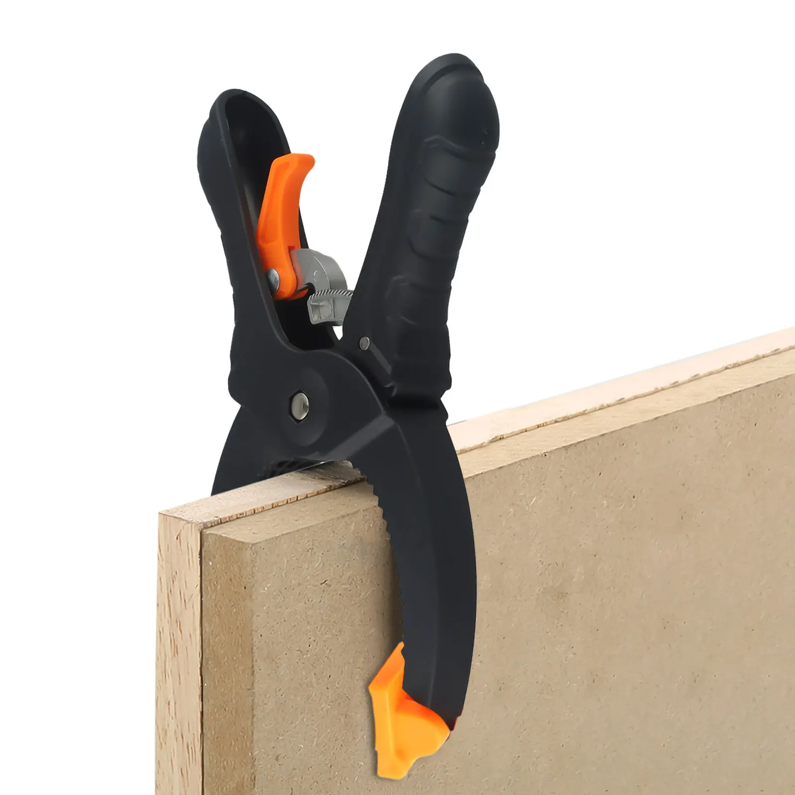 4PCS Black Orange Ratcheting Clamps 6 8 Inch Release Jaw Clamp For Woodworking Board Fixed Spring Retainer Strong Hold