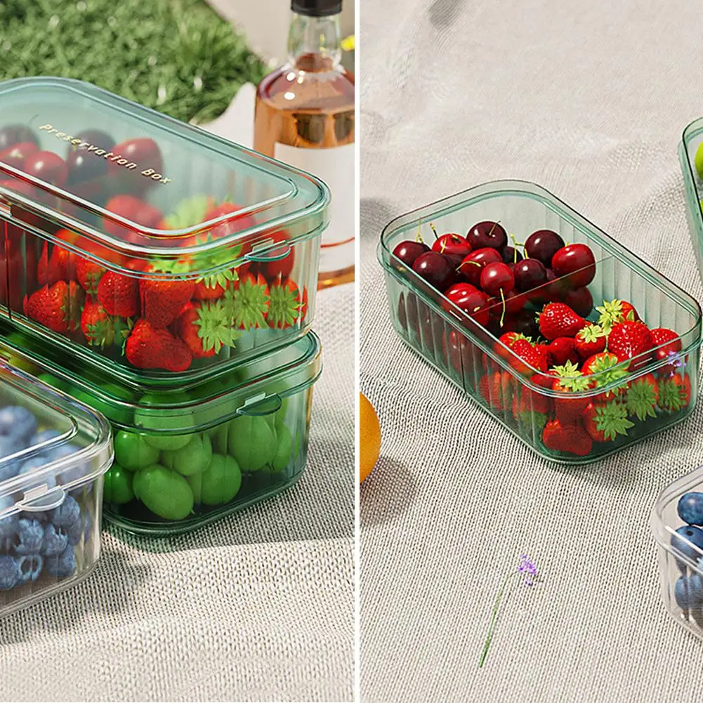 

Refrigerator Freezing Antibacterial Storage Box Food-grade Dedicated Classification Sealed -keeping Box For Camping V5y1