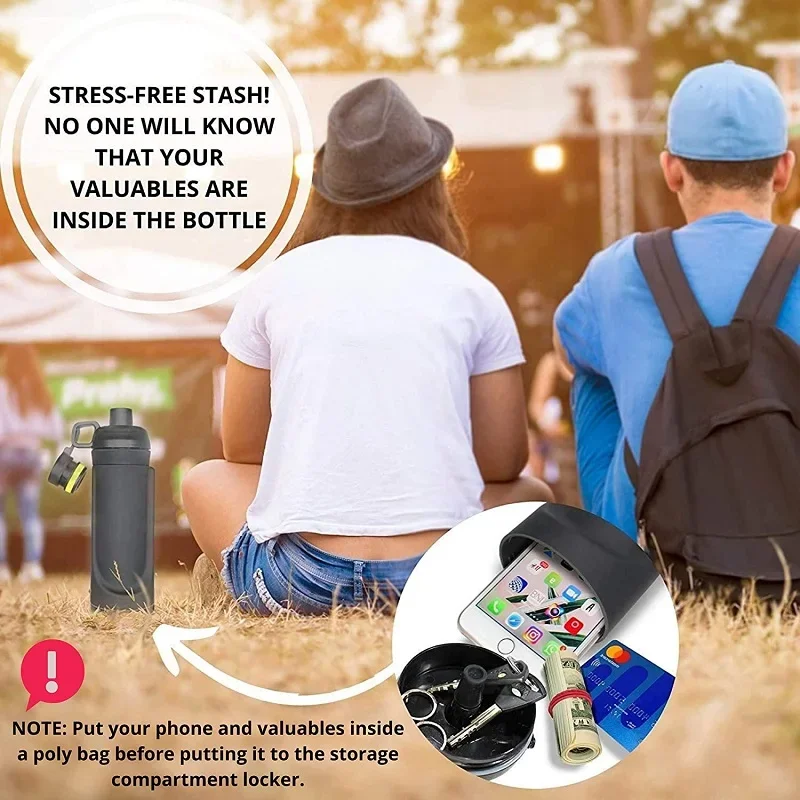 1PC Diversion Water Bottle Storage Wallet Compartment For Travel Hidden Safe For The Home
