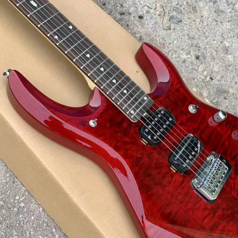 Custom Shop, Made in China,Red electric guitar, very fashionable and beautiful,Free Shipping