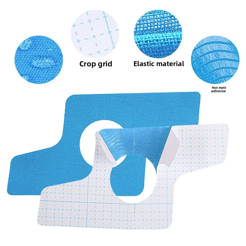 Pre Cut Shaped Elastic Muscle Patch Sports Anti Friction Fixed Support Knee Bandage Tape for Running Fitness Pain Relief