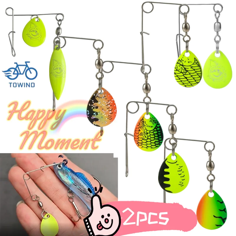 2-個ハードスプーンバスルアースピナーベイト-l-ピン釣具餌人工餌強力な引っ張り力餌釣り機器