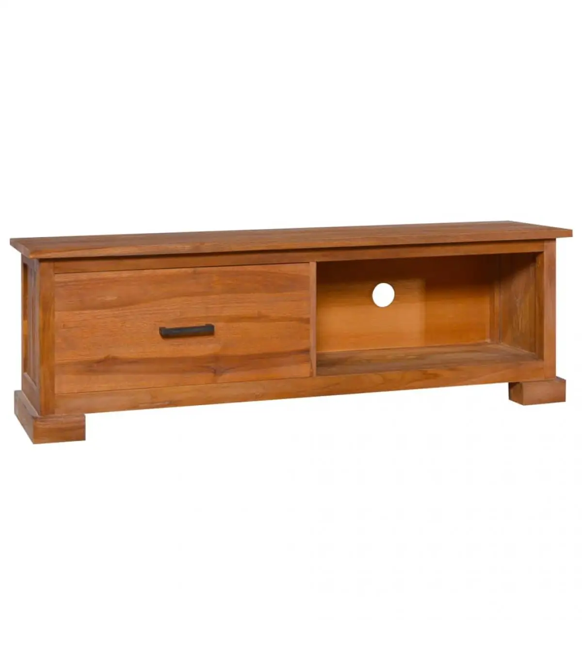 Solid teak wood TV furniture 112x30x37 cm